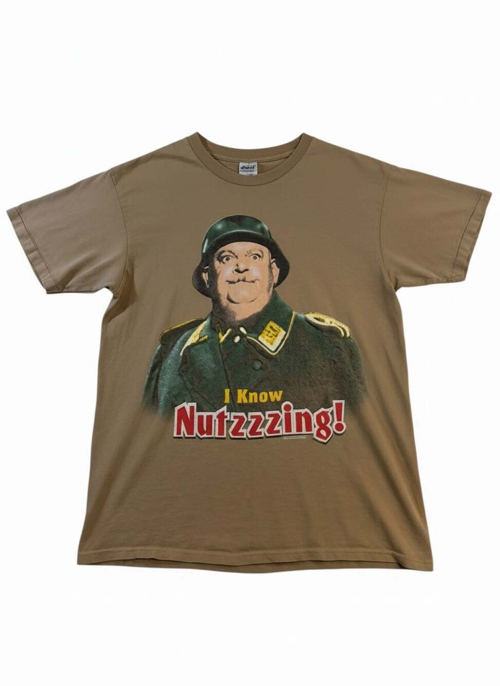 I Know Nutzzzing Shirt Large Anvil Graphic Tee Funny Movie Quote Hogan’s Heroes